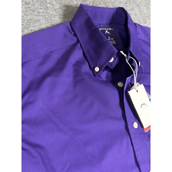 Antigua Men's Purple Clemson Tigers Long Sleeve Button Up Small‎ NWT - Picture 3 of 8